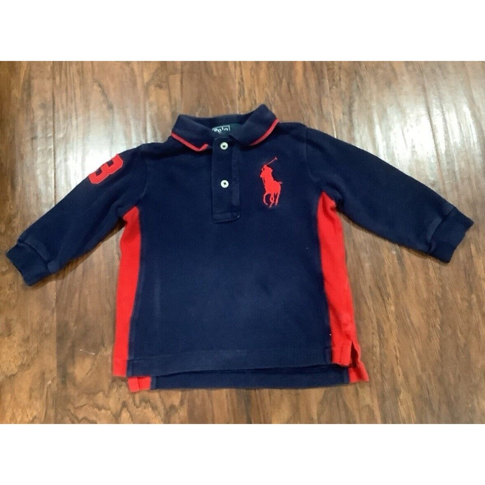 Ralph Lauren Childrens 9M Long Sleeve 2 Button Shirt